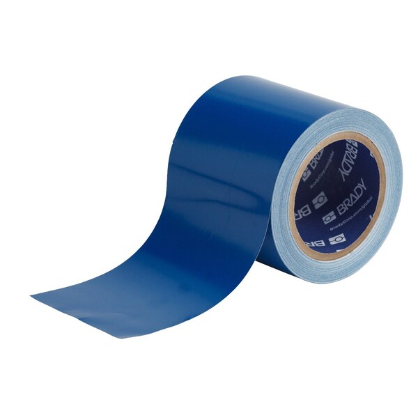 Floor Marking Tape, Vinyl, 4 in W., 100 ft L., 0.004 in Thickness